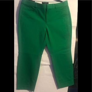 NWT - Banana Republic sz 10P Green Sloan Crop pant